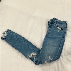 Abercrombie & Fitch Blue Skinny Distressed Jeans